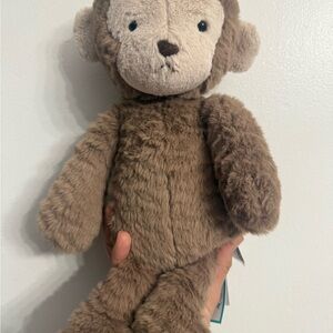 Jellycat retired police the Brown Monkey Plush nwt